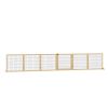 PawHut Wooden Pet Gate, 6-Panel Folding Dog Safety Barrier with Support Feet for Small & Medium Dogs, Natural Wood