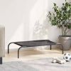 Dog Bed Black Textilene and Powder-Coated Steel Small Dog Bed