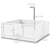 PawHut Whelping Box for Puppies Birth with Pee Pad, Pig Rail, Adjustable Door, for Small Medium Large All Breed Dogs, 49" x 48"