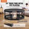 Dog Playpen 8 Panels Foldable Metal Dog Exercise Pen with Cover Pad Bag