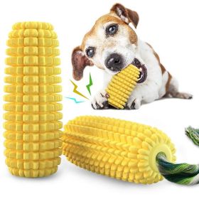 PROKEl Dog Chew Toys Corn Stick Toy For Small Medium Large Breed 5.8   Squeak Corn Stick Rope Toy (Color: Yellow)